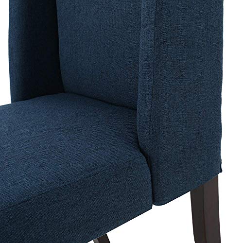 Image of APRODZ Rove Fabric Dining Chair (Set of 2), Navy Blue
