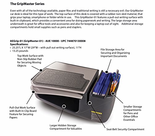 Autoexec Aue70000 Gripmaster Car Desk Grey Finish With Built-In 200 Watt Power Inverter #TOP6