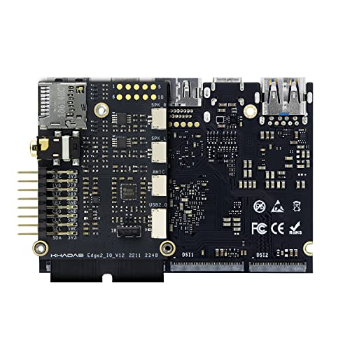 Khadas Edge2 IO Module, Universal GPIO Expansion Board with UHS-I SD Card Reader, Dual-Channel Infrared Receiver - Image 3
