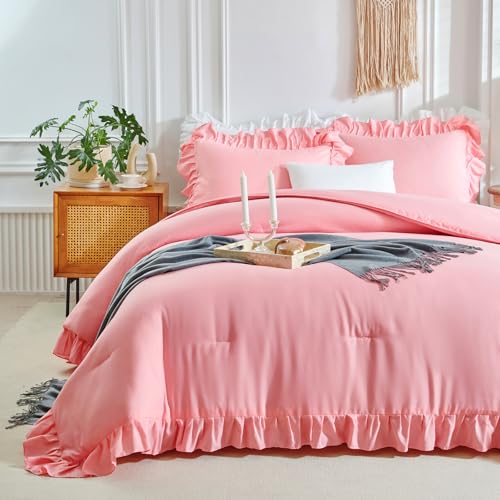 Uozzi Bedding Ruffled Comforter Set Twin Size With Ruffle thumb #5