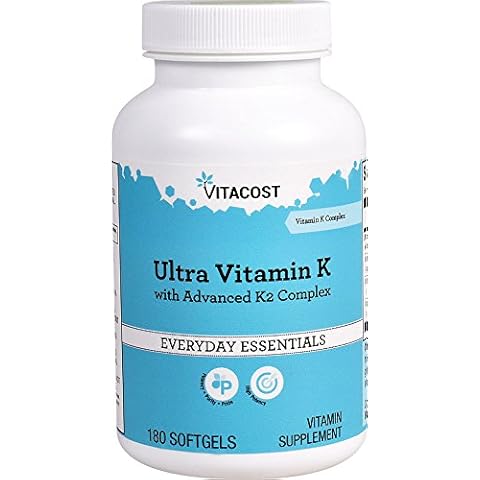 Vitacost Ultra Vitamin K with Advanced K2 Complex -- 180 Softgels by Vitacost Brand Cover