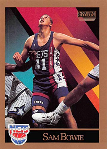 1990-91 SKYBOX #177 SAM BOWIE NEW JERSEY NETS BASKETBALL OFFICIAL TRADING CARD OF NBA