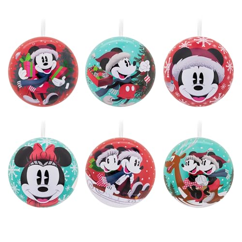 Hallmark Lot de 12 décorations de Sapin de Noël Disney Mickey et Minnie Mouse