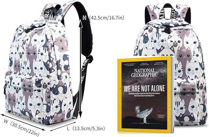 Image of Willton -Stylish Girls Backpack for School, College & Travel | Lightweight Casual Daypack with Spacious Compartments & Durable Design Trendy Travel Backpack for Teens