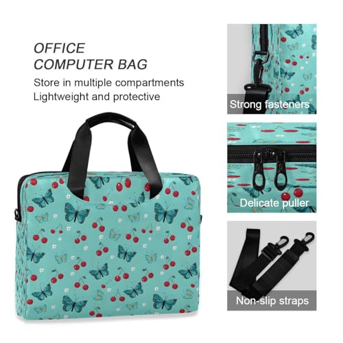 Bolso para laptop con diseño mariposas y cerezas miniatura 6