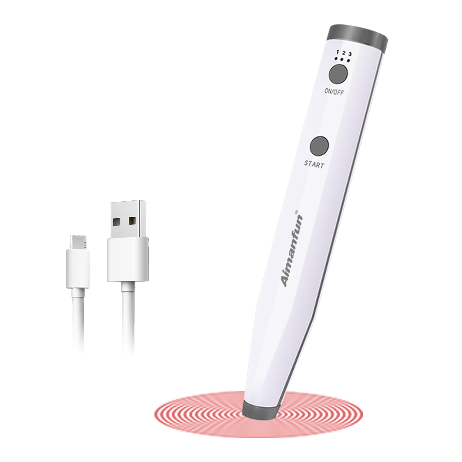 Itch Helper - Insect Bite Healer Pen Portable Electric Mosquito Bite and Sting Relief, Insect Bites Zapper Rechargeable Itching Swelling Without Medication (White)