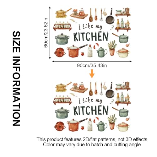 Image of I Like My Kitchen Backsplash Peel and Stick, 35.4x23.6 in