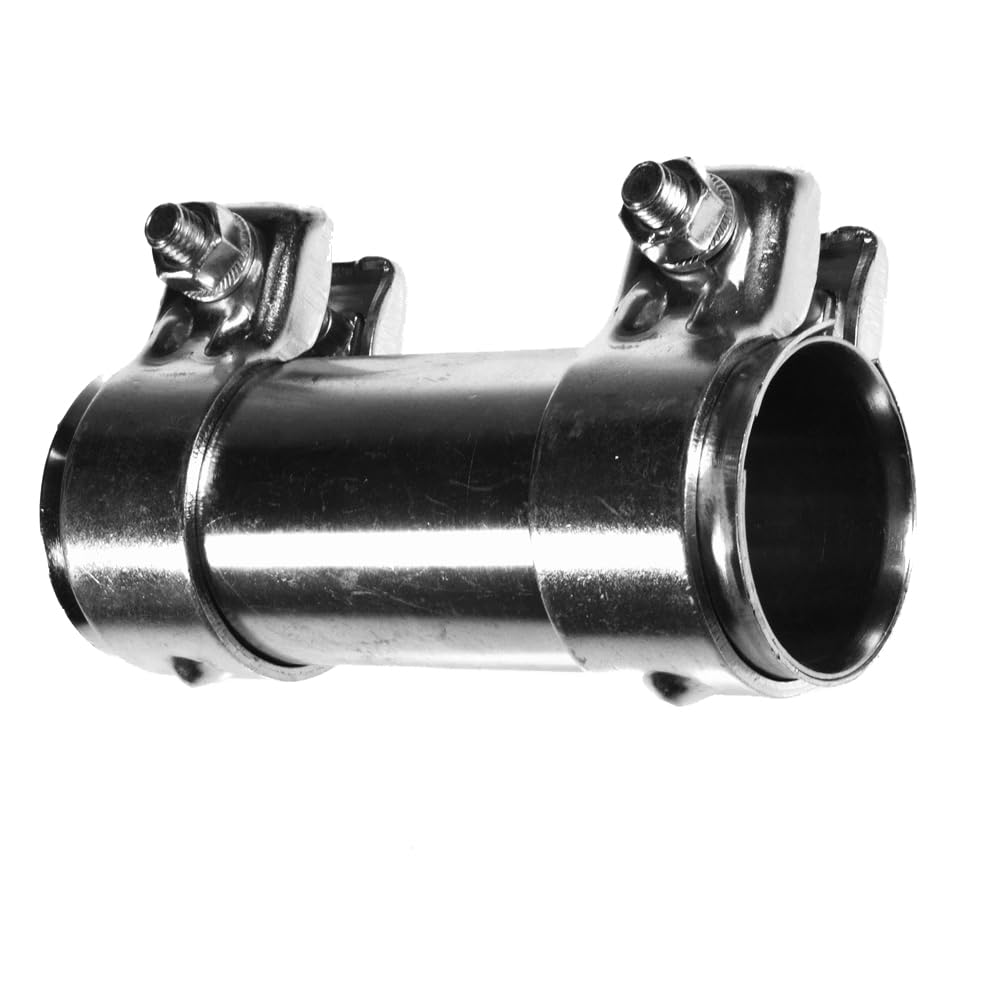 E-Tech Silver Exhaust Joiner Adjustable Between 41Mm To 43Mm Diameter, 125Mm L - Ec005