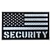 JUJUPUPS 3x5 Large Reflective SECURITY Patch US Flag with Hook Back for Service Harness Tactical Vest Collar Hook-Fastener Backing