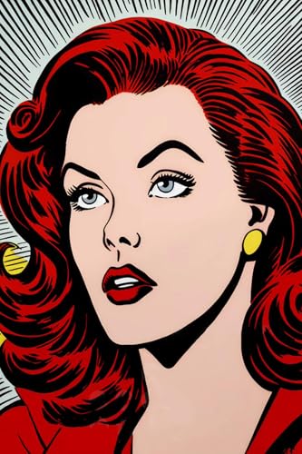 XZSFD NBGEA Póster de Roy Lichtenstein Modern Comics Lienvas《Chica pelirroja》De Roy Lichtenstein Colección de Grabados para Decoración del Hogar 40x60cm Sin enmarcar