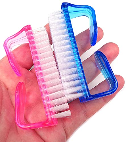Shidara Big Handle Grip Nail Brush Fingernail Scrub for Toes and Nails Pedicure Cleaner | Multicolor | 6 Pieces