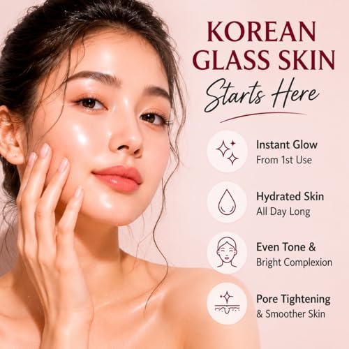 Image of Korean Rice Water Facial Kit | 10-Step Facial Kit with 11 Sachets for 2 time Uses | Fermented Rice Water, Niacinamide, Sea Algae & Vitamin B5 | Instant Glow, Brightening, De-Tan & Deep Hydration | Dermatologically Tested | For All Skin Types