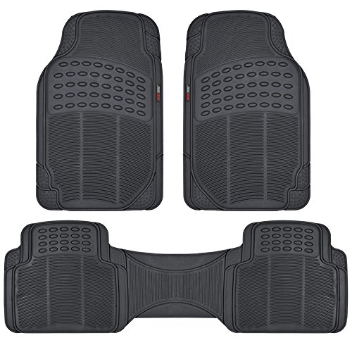 Motor Trend FlexTough Rubber Floor Mats for Car & SUV - 100% Odorless