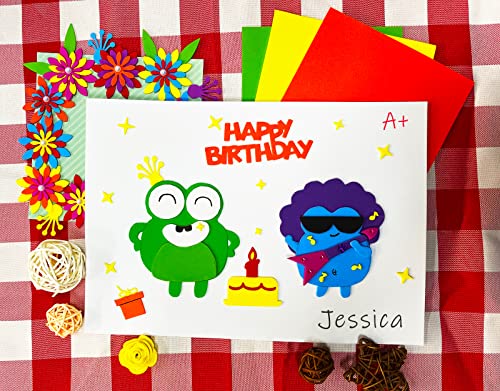 96pcs Foam Sheet Crafts 8.5X 5.5 in 12 Assorted Colors Eva Foam Paper Pieces for Kids Student Classroom Craft DIY Sewing - Image 2