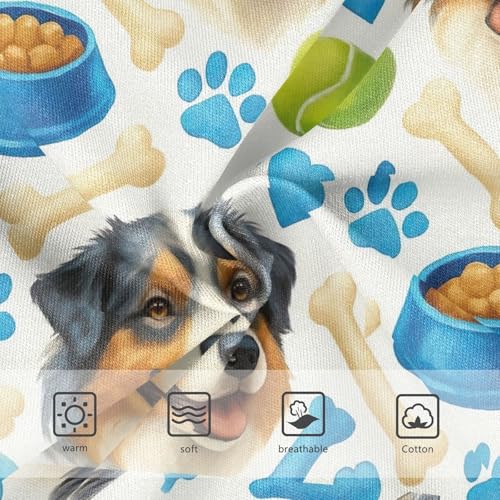 Joisal Toddler Underwear Floral 2t Cotton Panties for Girl Artistic Undies Kids Briefs Cute Australian Shepherd Dog Blue3