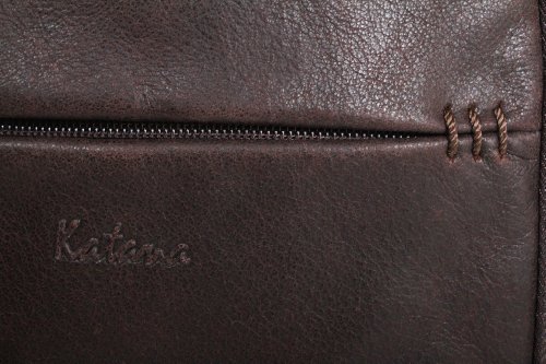 Pochette Katana cuir de vachette vieilli K 21161 marron - 7