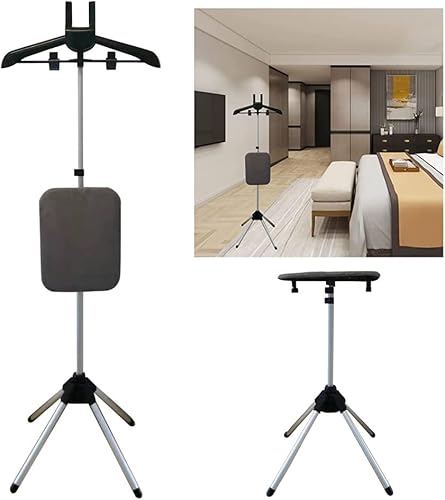 RDBSMGX Tabla de planchar plegable vertical con ganchos de altura ajustables, fácil de llevar, adecuada para dormitorio, oficina, lavandería