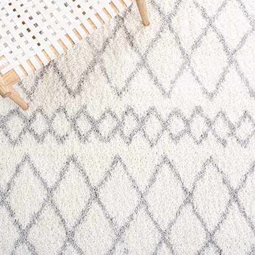 Tapete decorativo estilo boho 6' x 9' Ivory y gris claro miniatura 7