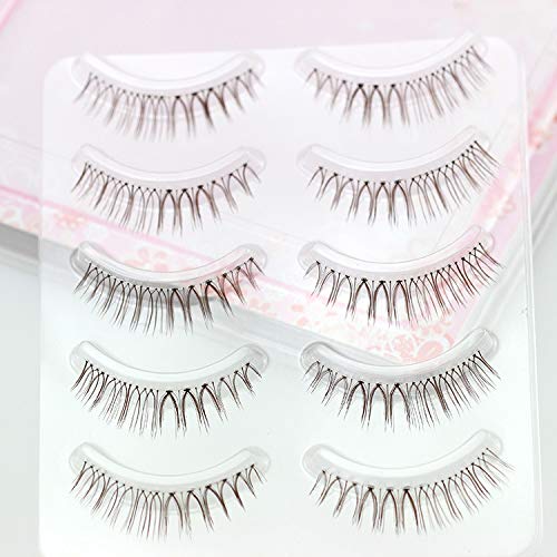 Miniatura 3 de Pestañas postizas naturales marrones, pestañas falsas, pestañas postizas, aspecto de ojo ligero, corto, 0.157-0.197 in, volumen y calidad de rizo,