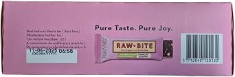 RAWBITE Crunchy Almond High Protein Bar | 21g Protein |12 Organic Vegan Protein Bars | Sugar Free Bars | Low Calorie | with Rice Protein, Dates, Almonds, Pumpkin Seeds & Cocoa | 12 x 45