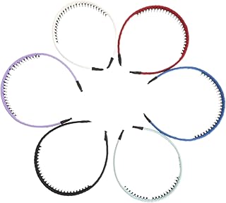 minkissy 6Pcs Fabric toothed headband plastic tooth headbands Hair Hoop Non- Hairbands ladies headbands wavy headband Hair Band Simple Hairbands fitness clean Cloth Facial mask