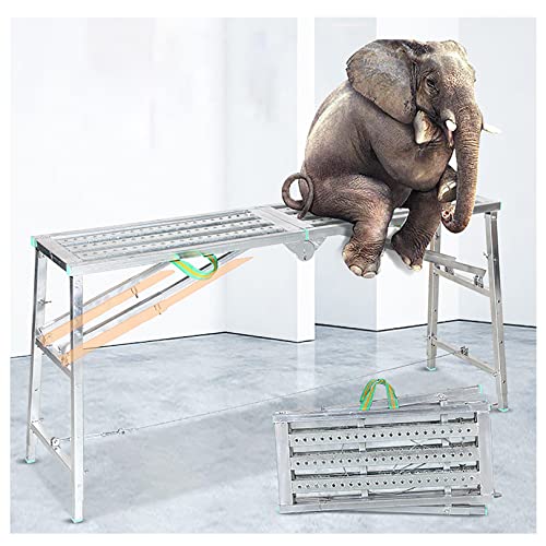 Échafaudage pliant portatif multi-usage et table de travail pour chantier intérieur