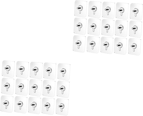 ORFOFE 40 piezas de calcomanías de tornillo sin rastro ganchos para montar en la pared ganchos para colgar fotos ganchos para colgar en la pared