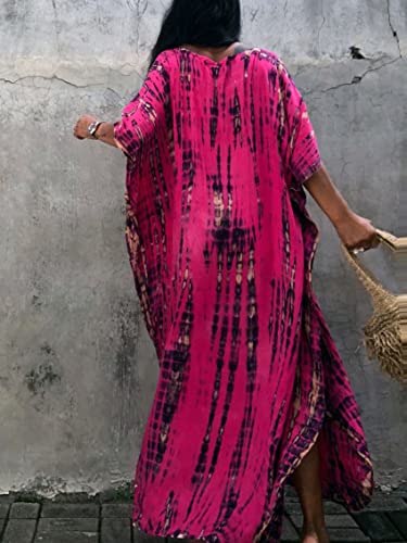Image of Kaftan Dresses for Women Plus Size Summer Beach Dress with Print and Swim Cover Ups