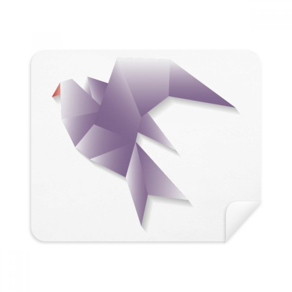 Geometric Pigeon Origa Pattern Cleaning Cloth Screen Cleaner 2pcs Suede Fabric