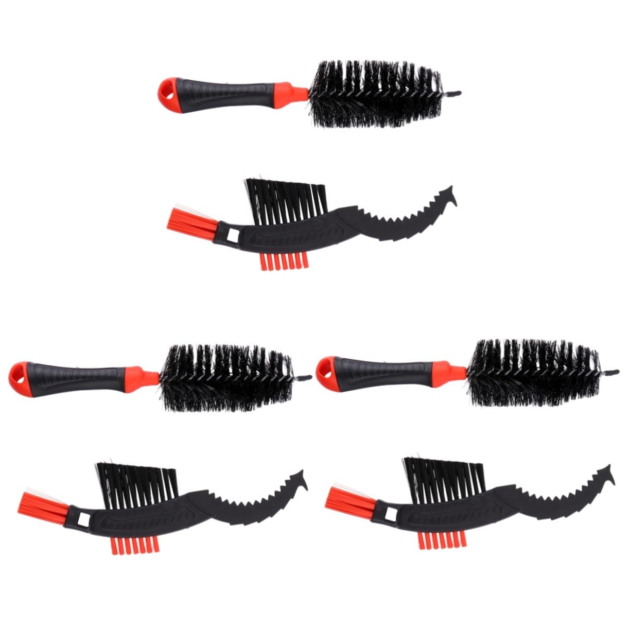 Mipcase 6pcs Bike Chain Cleaning Brush Kit Scrubber Tool for Chain Maintenance for Urban Racing Mountain Trekking Prevents Premature Wear