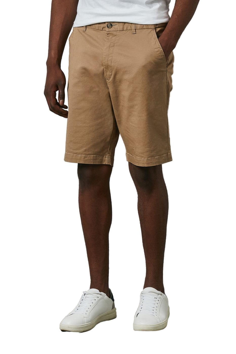 Debenhams Men's Stone Premium Chino Shorts In | Size: 32
