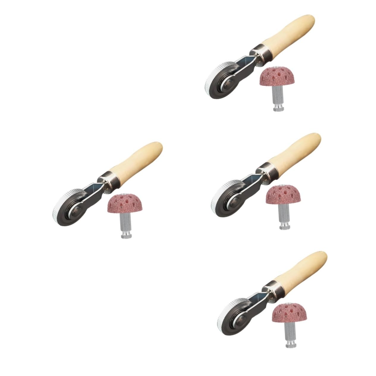 Ciieeo 4 Set Strumenti per Riparazione Pneumatici con Testa Macinazione Basso e Regime Rake e Ruota Kit Versatile per Auto