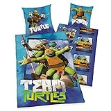 ninja turtles namen und waffen Hochwertiges Material: 100% Baumwolle/Renforcé, Produziert nach Oeko Tex Standard 100, Kräftige Farben, Pflegeleicht: Waschbar bei 60°C, Trocknergeeignet