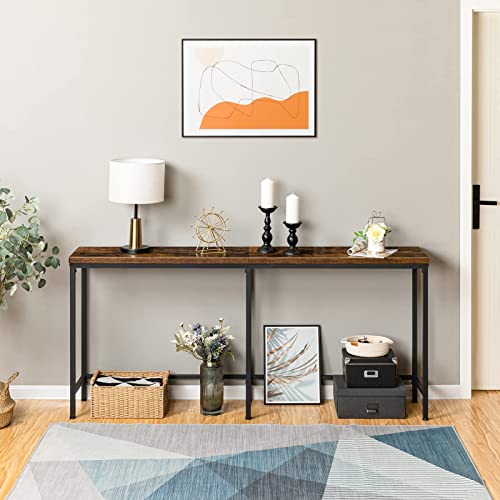 Hoobro Console Table, Narrow Sofa Table, 70.9" Entryway Table, Extra Long Console Table, Behind Couch, Skinny Hallway Table For Foyer, Living Room, Bedroom, Rustic Brown And Black Bf180Xg01G1 #TOP6
