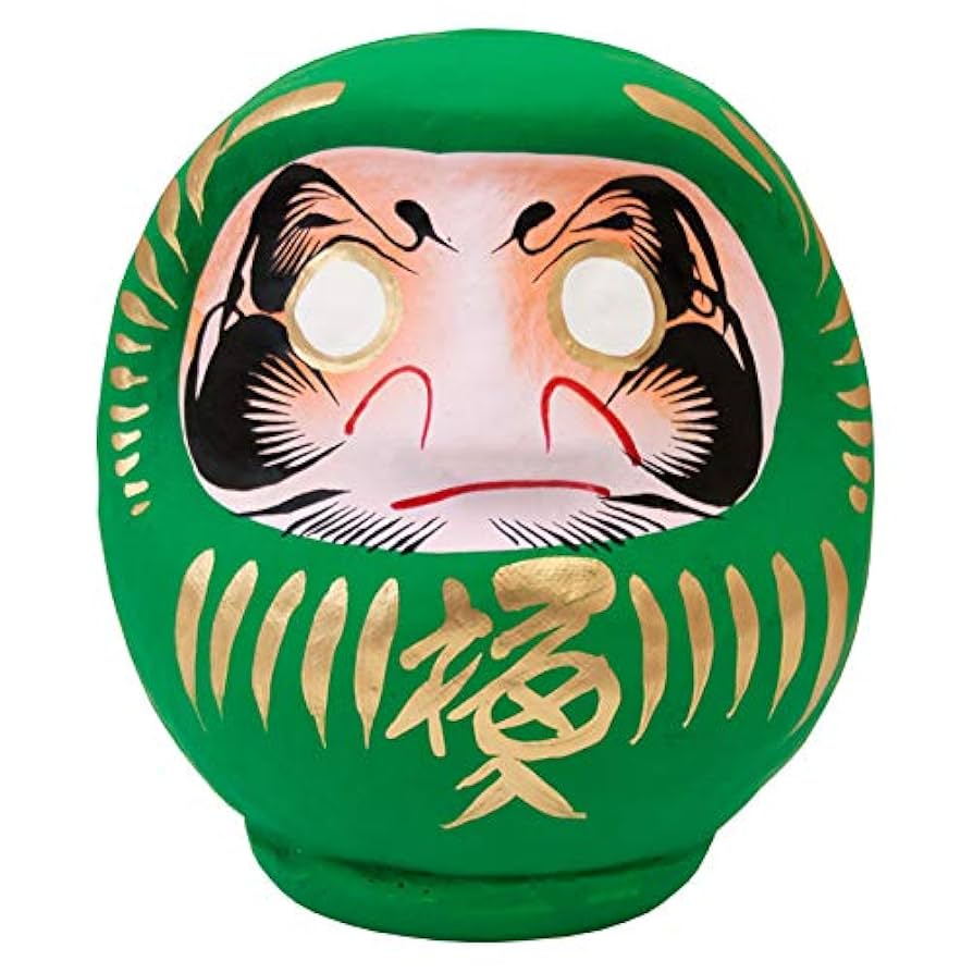 だるま　照明2個 P4＆P5緑色硝子 電笠　ガラス　緑＆赤 高崎だるま 12色の縁起だるま 2号（高さ12cm） 群馬県指定