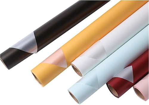 Miniatura 5 de 20 piezas de papel de regalo de flores de doble cara, papel de regalo impermeable para ramo de San Valentín, 22.8 x 22.8 pulgadas, utilizado para