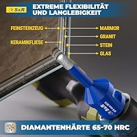 S&R Professional 2-tlg Diamantbohrer M14, Diamant Fliesenbohrer Set 8mm für Winkelschleifer, für Harte Keramik, Feinsteinzeug, Granit, Porzellan, Marmor, Fliesen Bohrer Set, Diamantbohrer 8mm – Ansicht 4