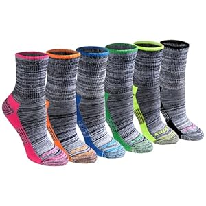 Dickies Women’s Dri-tech Advanced Moisture Wicking Mid-Crew Socks (6 Pairs) (M)
