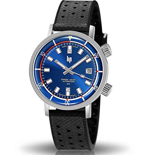 Lip Homme Analogique Automatique Montre avec Bracelet en Caoutchouc 671521