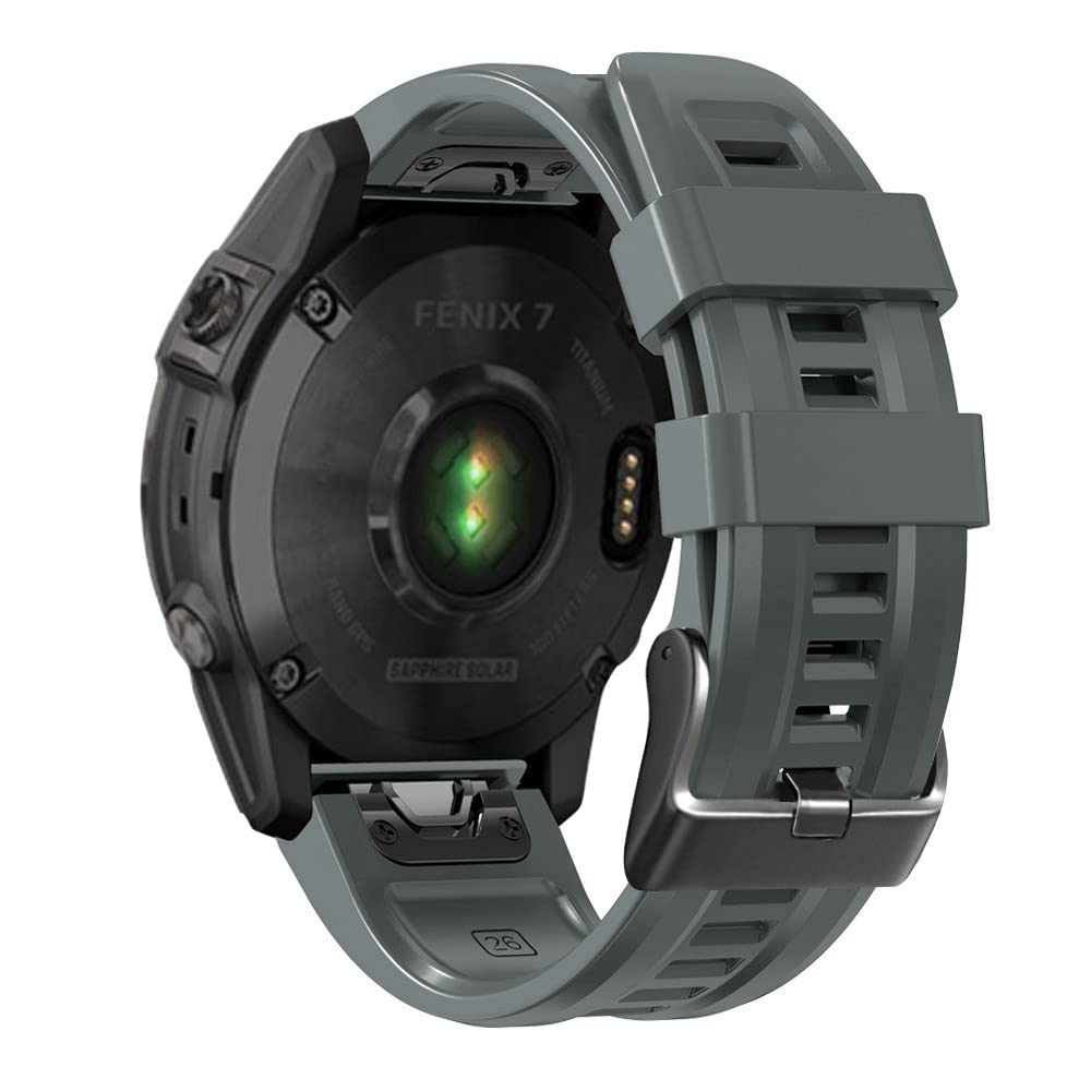 Correa de 22mm compatible con Garmin Fenix 7 6 Pro de silicona 8
