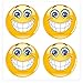 younikat easydruck24de Smiley Adesivo Smile I Rotondo Emoticon Sticker per Laptop Porta Moto Scooter Auto I Resistente alle intemperie