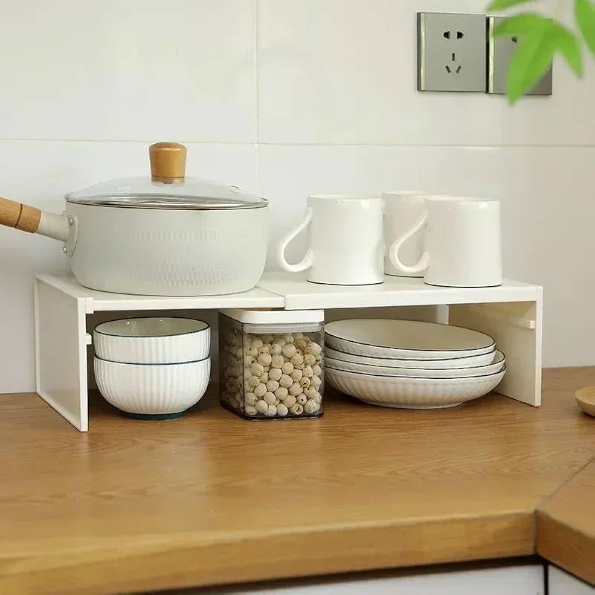 Retractable Kitchen Cabinet Organizer with Spice Rack