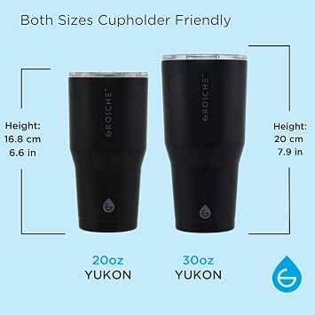 GROSCHE Yukon Triple Insulated Coffee Travel Mug with Lid - 30 oz Black