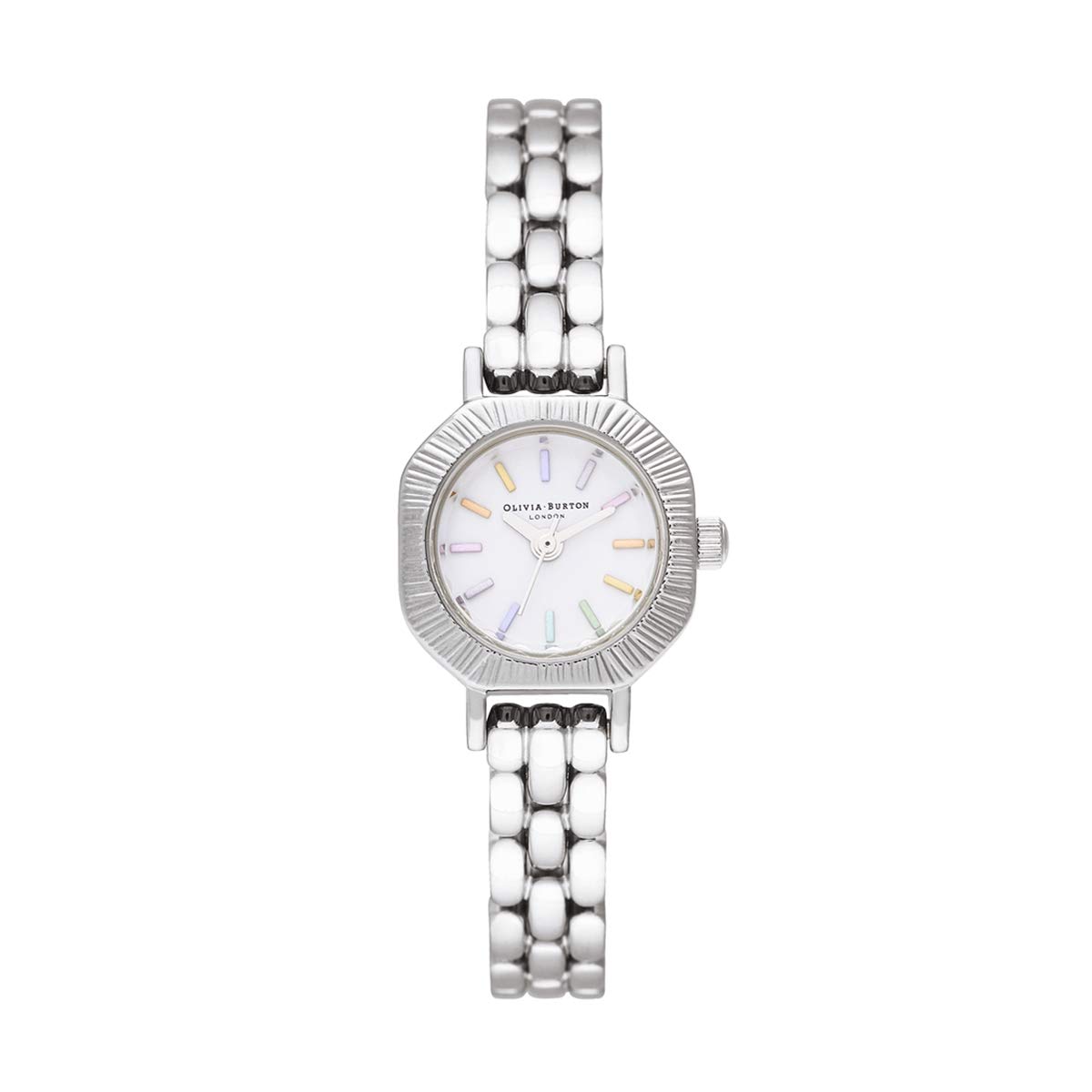 Olivia burton Mini Dial Qtz Basic Slim White Octagonal Dial Womens Watch|Stainless Steel Material|Silver Color Band - OB16CC52 (B084SP3LYS) Amazon Price History, Amazon Price Tracker