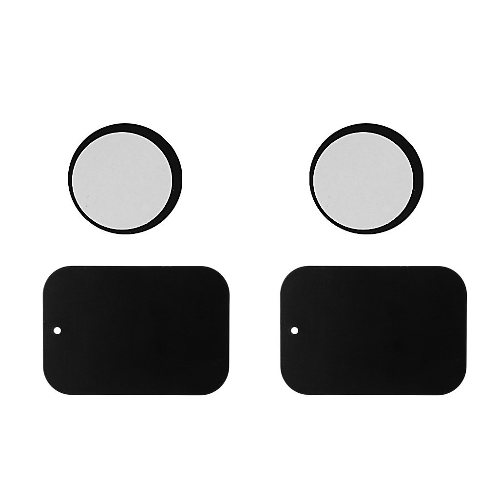 Yinuiousory Magnetic Mount Phone Holder 4X Replace Metal Rectangular Round Plate Sticker