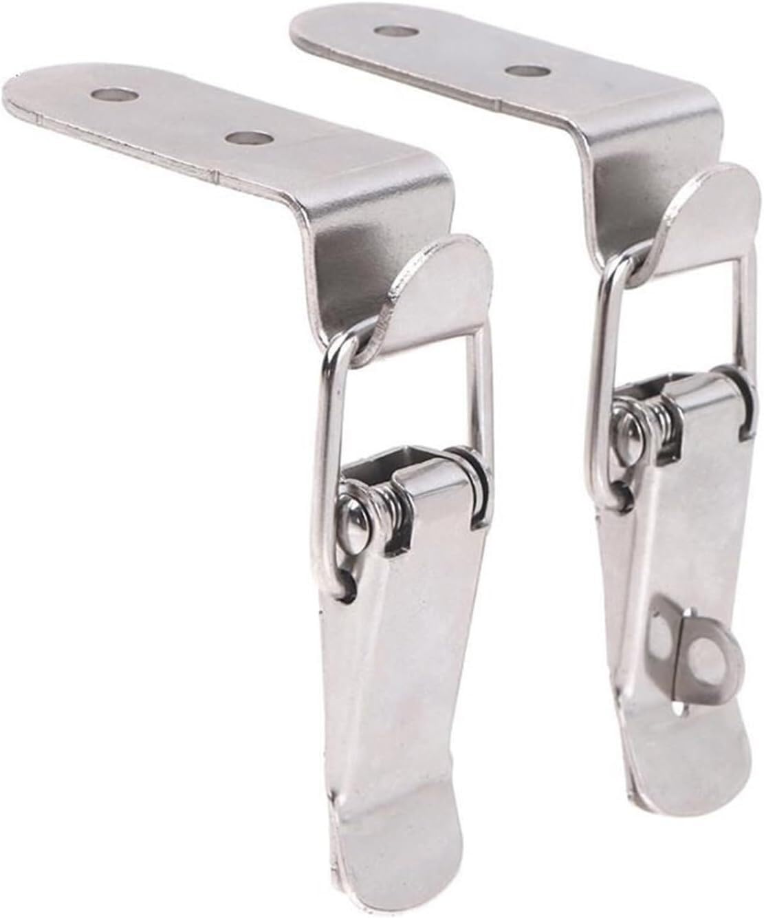 Chiusura a levetta, Chiusura a molla, 2 Fibbia a bocca d'anatra a 90 gradi con gancio di chiusura in acciaio inossidabile con molla di trazione, chiusura a scatto, chiusura a scatto(B 201 Stainless St