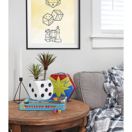 Esterno 6-Sided Dice Planter Pot; Game Lover’s Resin Gardening Container #TOP3