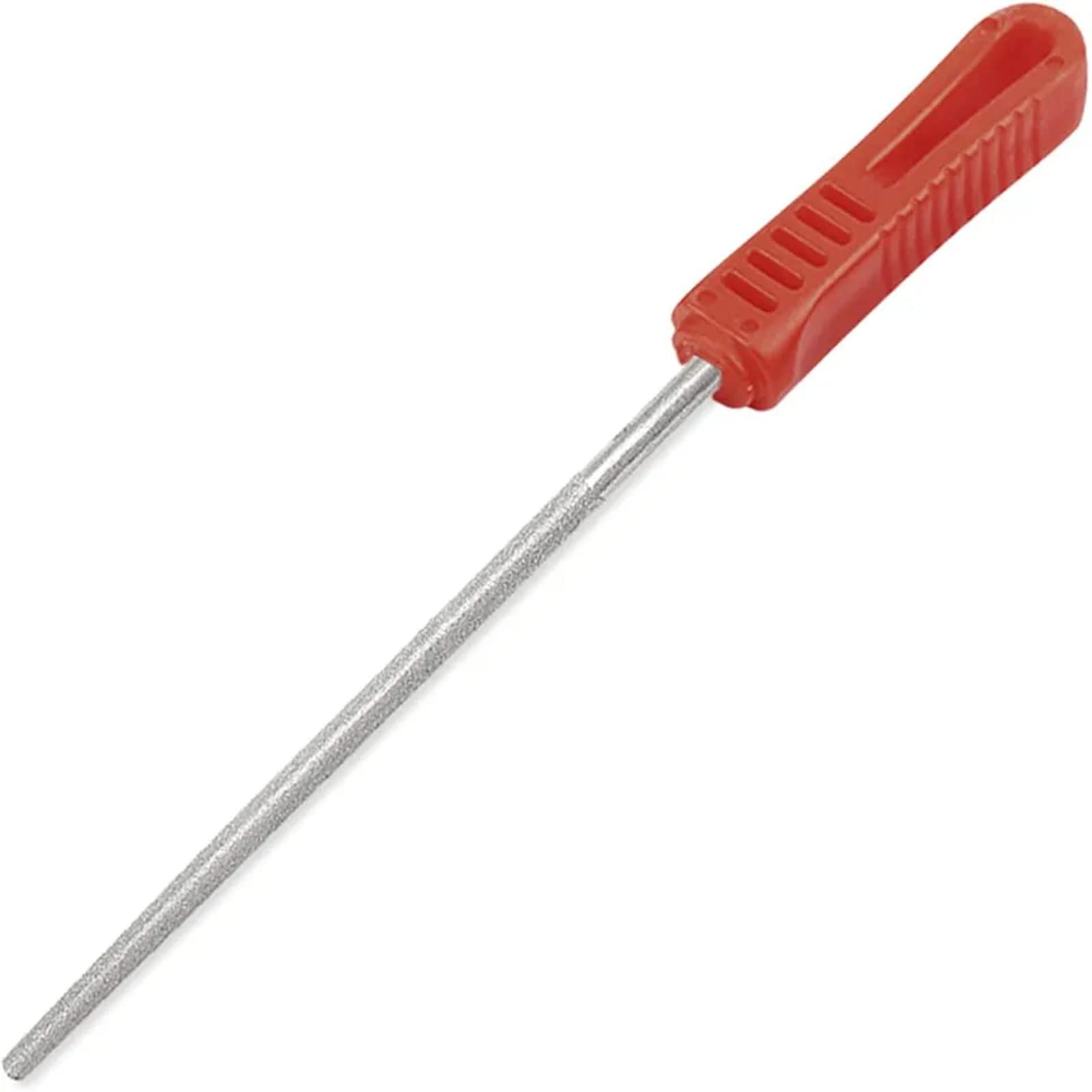 Baisiky Diamond File 10 Inch Round File Diamond Coated Plastic Handle Hand Tool for Grinding Polishing 120Grit