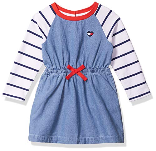 Tommy Hilfiger Kids Girls' Tee Shirt Dress, Nicole Wash, 3T