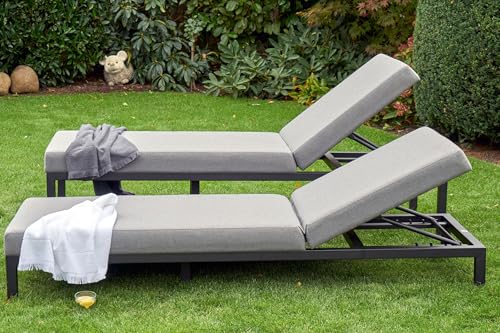 Hartman Eva Rollliege, flanelle, Sunbrella, 195 x 70 x 31 cm, Rückenlehne verstellbar